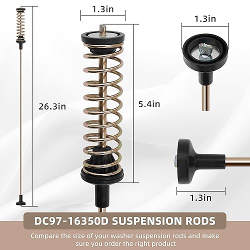 Miniatura 3 de UPGRADE DC68-03172B-03 DC68-03172C DC97-16350D Varillas de suspensión para lavadora Sam-sung WA45M7050AWA4 WA50R5400AVUS WA50R5200AW WA45H7000AW,