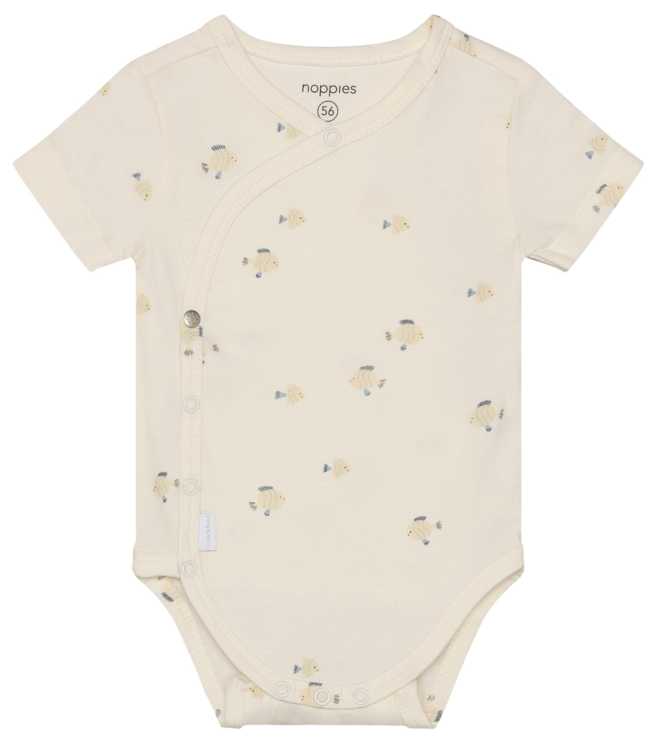 Noppies Unisex Baby Jumpsuit Romper SS AOP Unisex, Egret - P707, 74