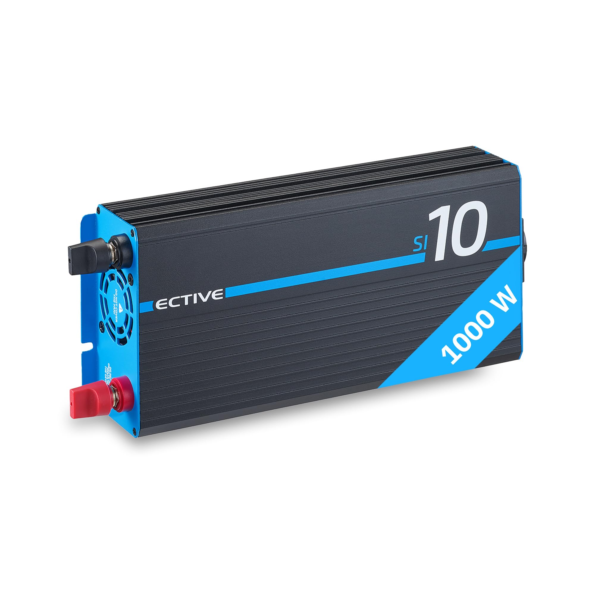 ECTIVE Reiner Sinus Wechselrichter SI10-1000W, 12V auf 230V, USB, Überlastschutz, Überhitzungsschutz, Aluminiumgehäuse - DC/AC Spannungswandler, Umwandler, Stromwandler für Haushaltsgeräten