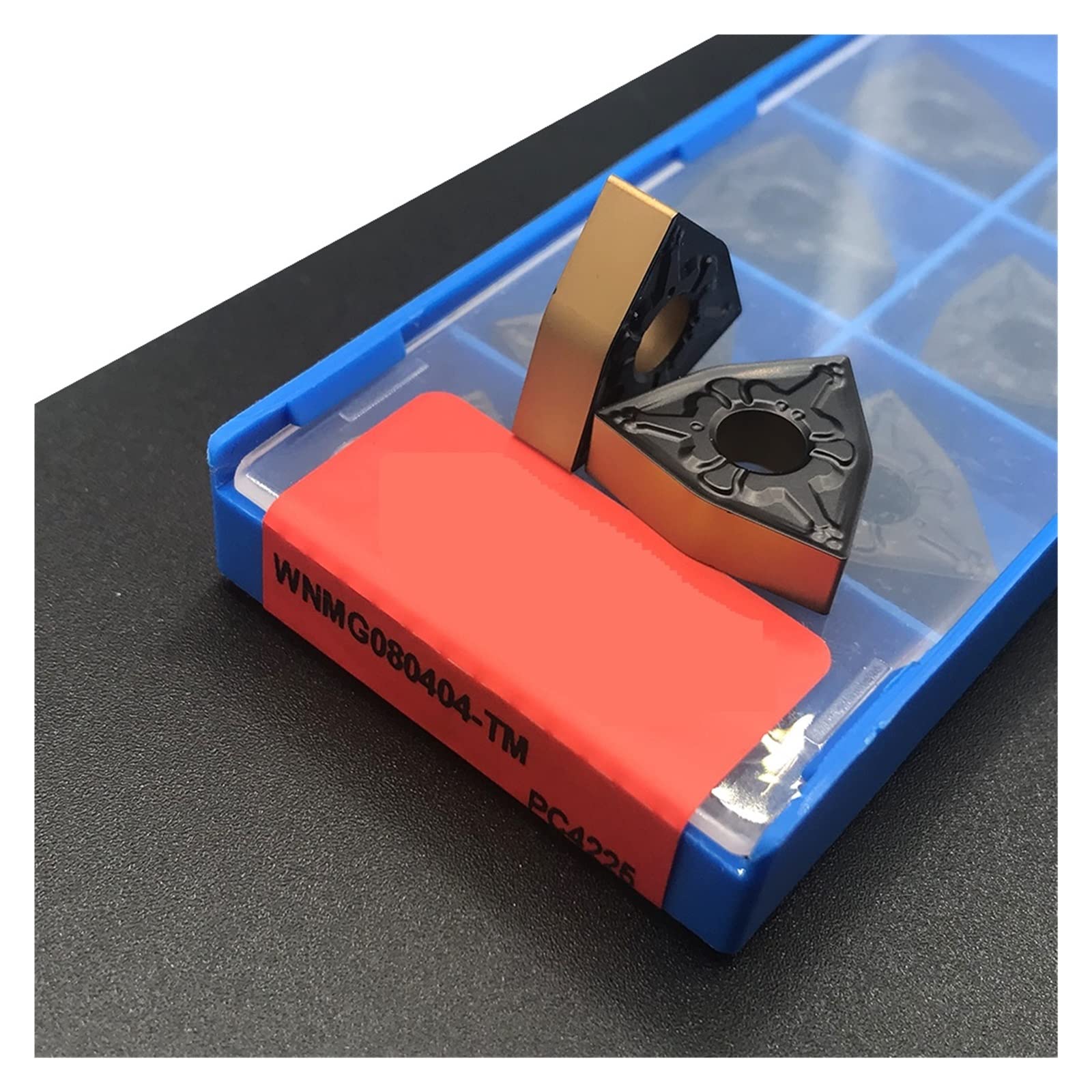 AALLYN Indexable Carbide Lathe Tool 10pcs WNMG080404-TM PC4225 Lathe Tools Cutting Lathe CNC Tools Lathe Cutter External Turning Tool Carbide