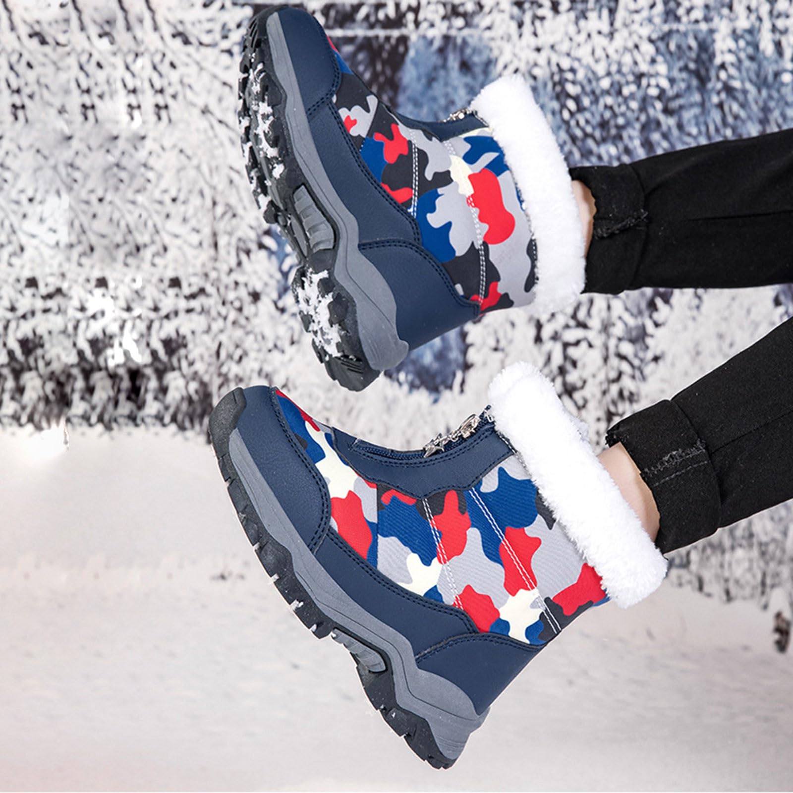 Ragazzi Scarpe per Bambini Stivali da Neve Scarpe da Trekking Outdoor Stivali alla Moda Autunnali Invernali Chaussures Enfant pour École et Loisirs Design alla Moda Scarpine Primi Passi