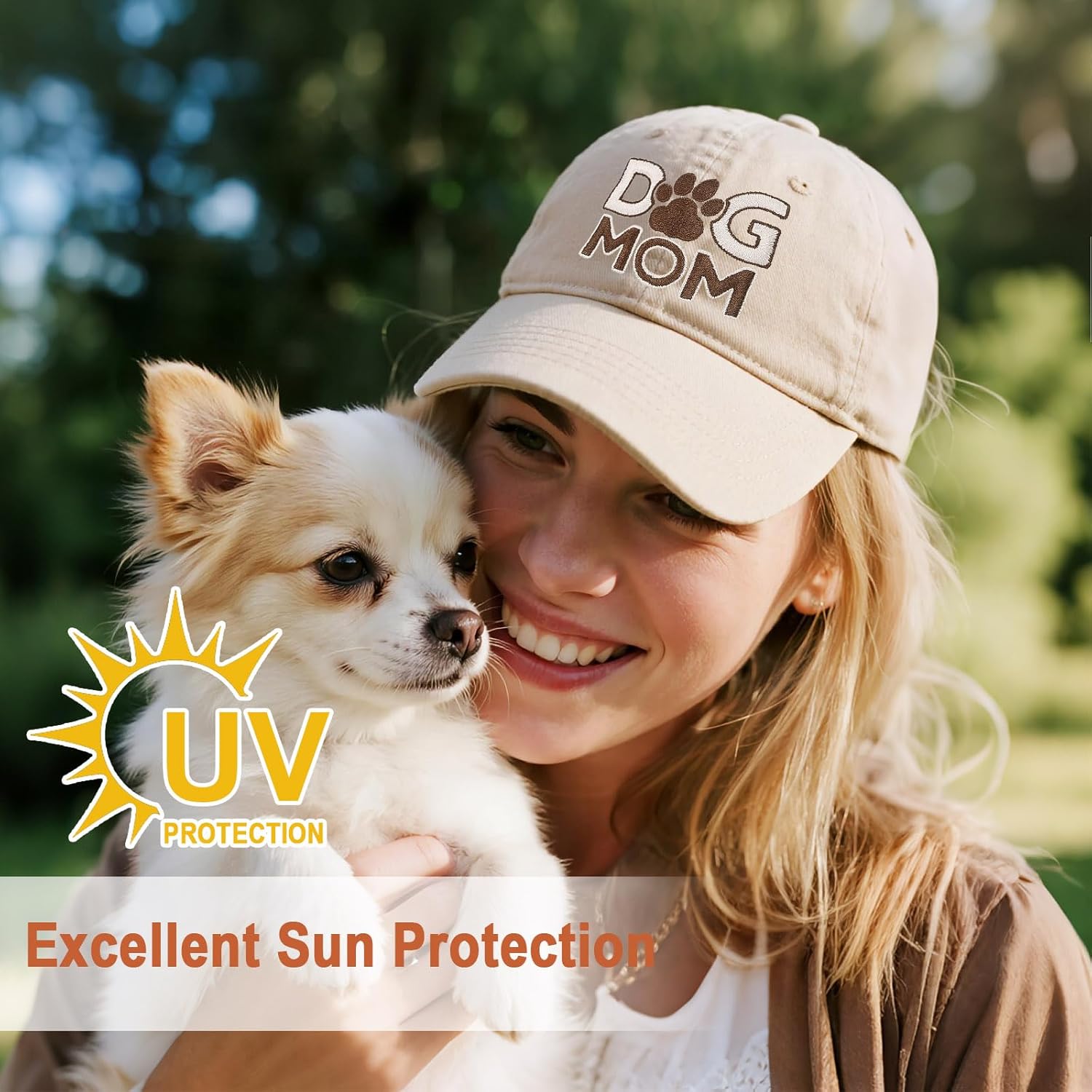 Women's Dog Mom Hat, Dog Mom Gifts for Women, Embroidery Adjustable Cotton Retro Baseball Cap - Image 7