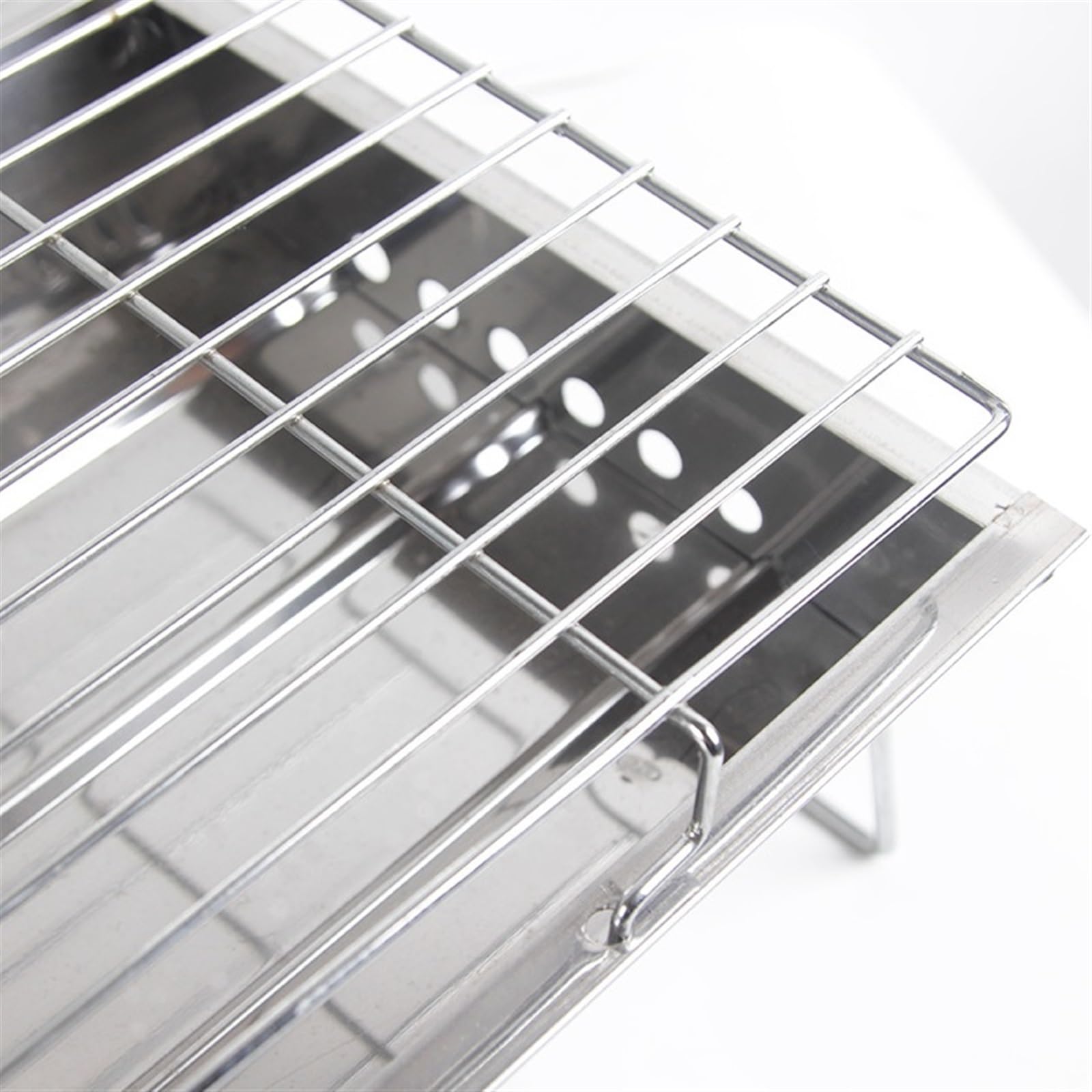 Barbecue Portatile Pieghevole in Acciaio Inox per Cucinare All'Aperto, Campeggio, Picnic E Feste All'Aperto - Griglia Compatta per Un Facile Trasporto E Un Montaggio Rapi