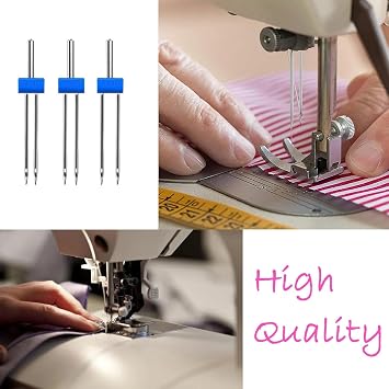 3サイズミシン ツインニードル ダブルツインストレッチニードルピン 家庭用ミシン用、3サイズミックス2.0/90、3.0/90、4.0/90