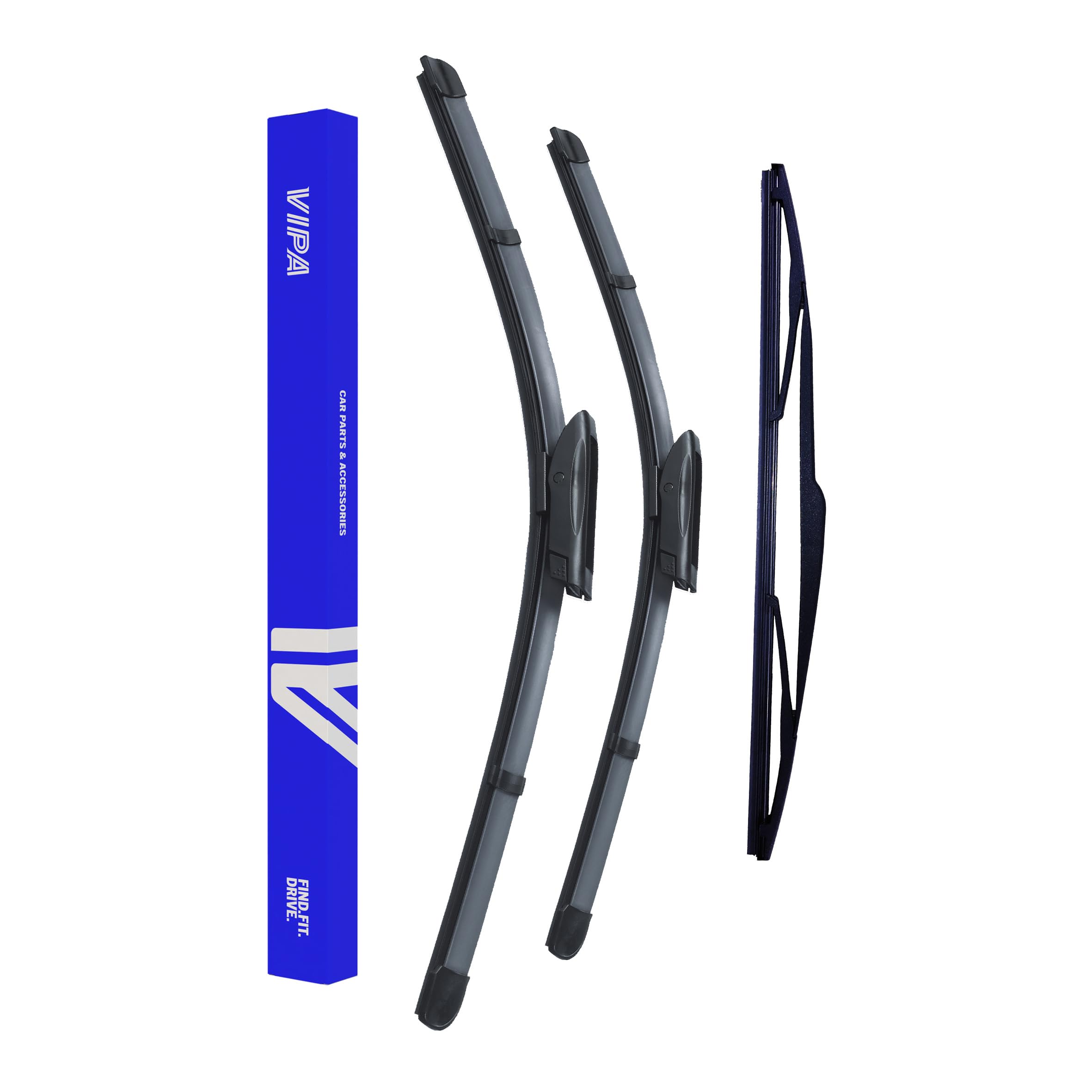Vipa Car Parts Premium Wiper Blade Set | fits: RENAULT MEGANE Hatchback (Oct 2011 to Jan 2017) | All-Weather Performance | Durable, Streak-Free Windshield Wipers | Easy Installation