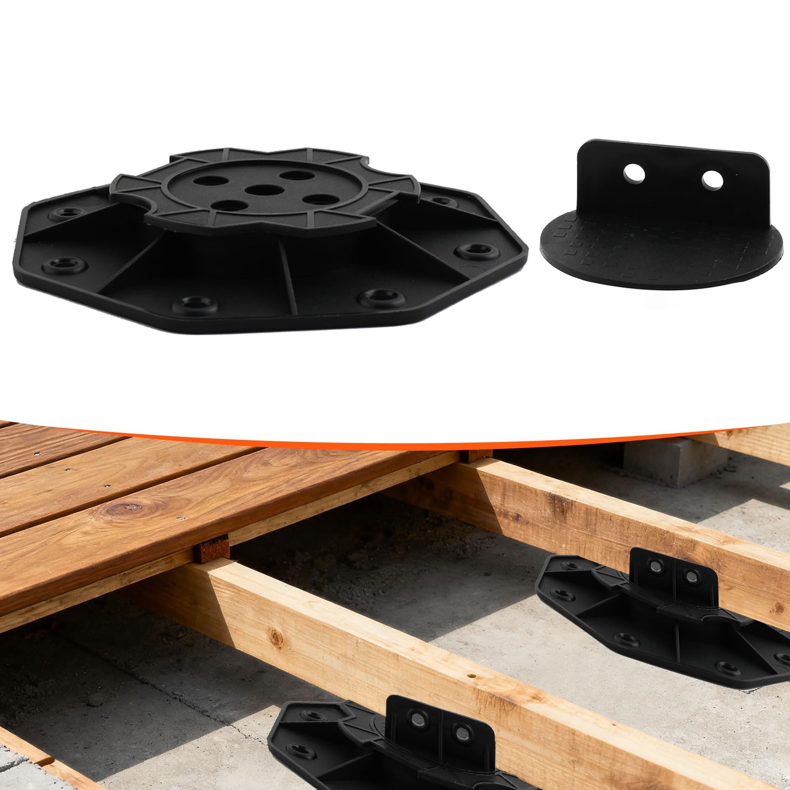 Cuscinetti di appoggio regolabili in altezza, piedini regolabili per terrazza, altezza regolabile 18-30mm, piedini per WPC, legno, assi da terrazzo, piastre, sottostruttura, compensazione in