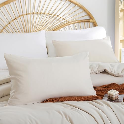 Miniatura 4 de weigelia Juego de edredón de 3 piezas color verde oliva tamaño Queen suave ligero de microfibra alternativa para todas las estaciones 1 edredón 2