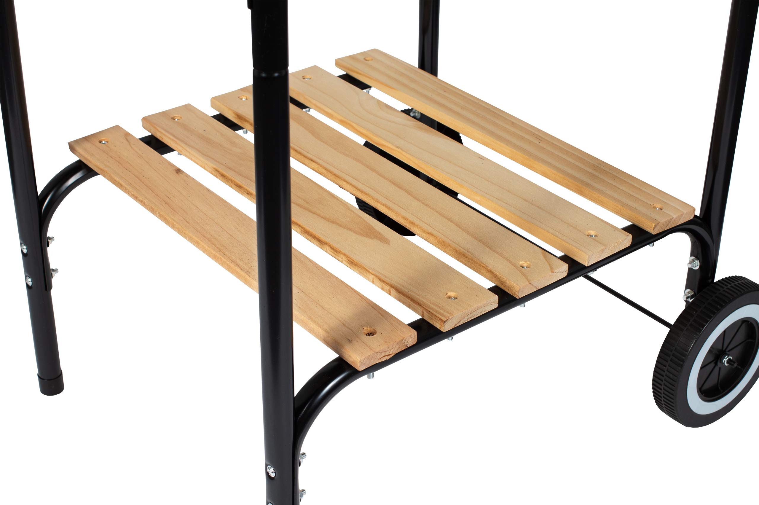 GrillMaster Kohlegrill EmaBend GM3000 + Gebläse, Gartenbau, Karbon, Mit Rollen, Holzböden
