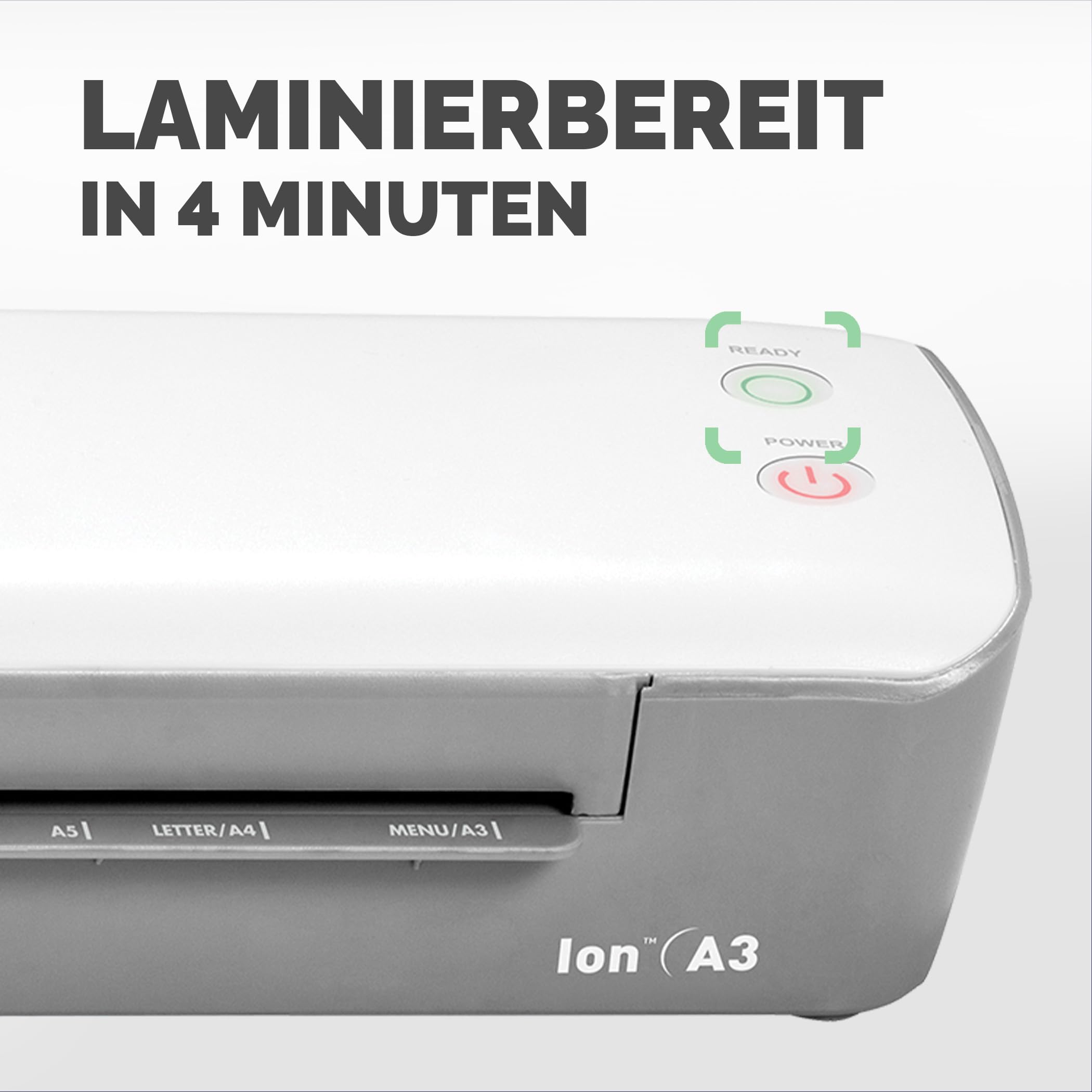 Fellowes Laminiergerät Ion A3 für Büro, Home Office - Heißlaminierfolien bis 125 Mikron Stärke - inkl. 10 Laminierfolien A4