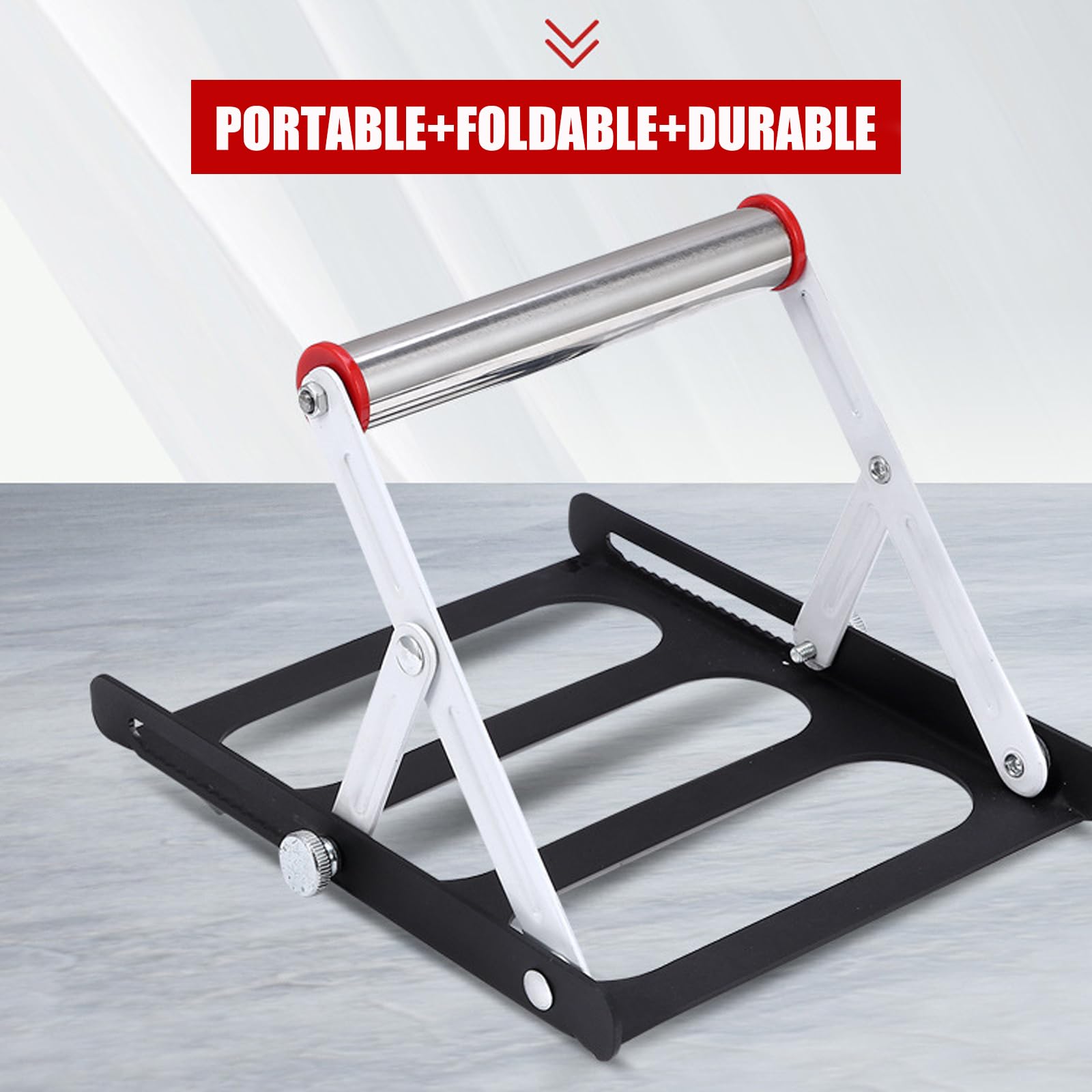 Sadodo Adjustable Cutting Machine Stand, Metal Support Frame, Pack 2PCS Set, Height Adjustable with retaining knob,Rotatable Top Support for Table Saws & Planers - Image 3