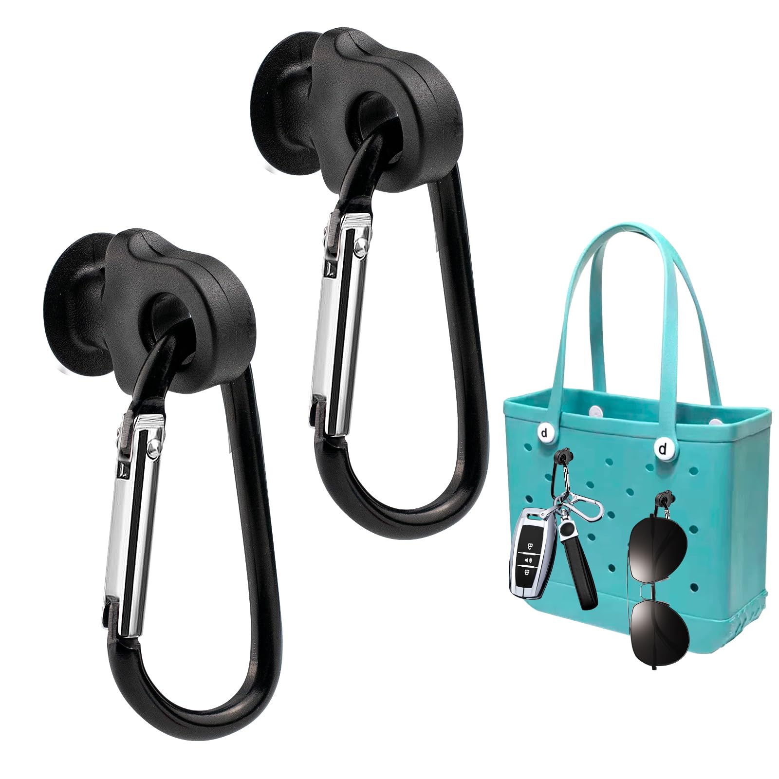 YHNTGB 12 Pcs Hooks Compatible For Bog Bags Inserts Hooks Accessories For Bogg Bag Key Holder Charms Organize Accessories Bogg Bag Compatible With Simply Southern Beach Tote Bag