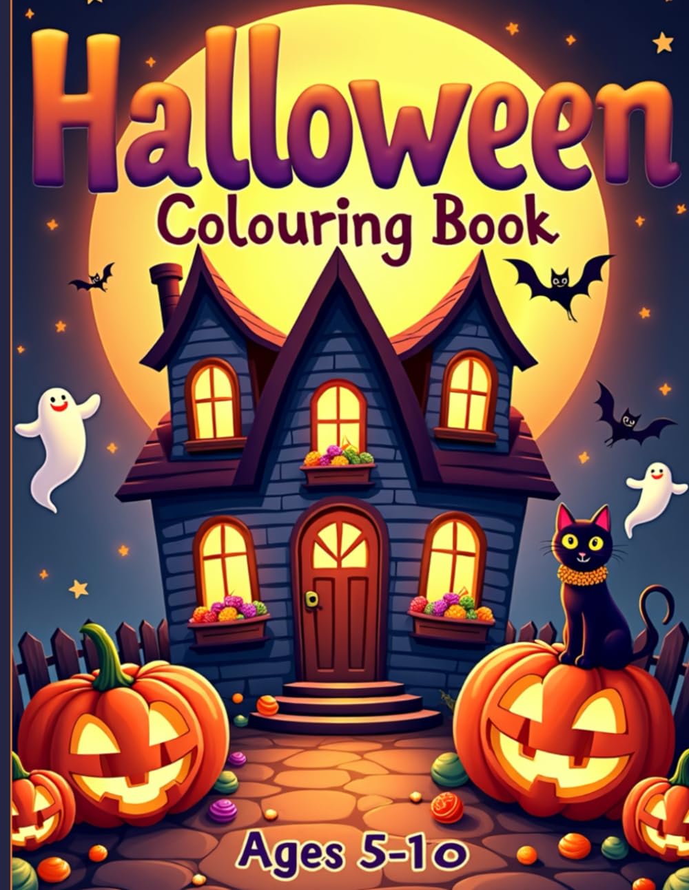 Halloween Colouring Book Ages 5-10: Halloween Colouring Fun for Kids
