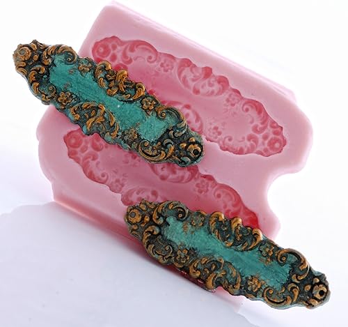 Miniatura 6 de Victorian Scroll Work Silicone Mold Food Safe Fondant, Chocolate, Candy, Resin, Polymer Clay, Craft, Jewelry Food Mold.