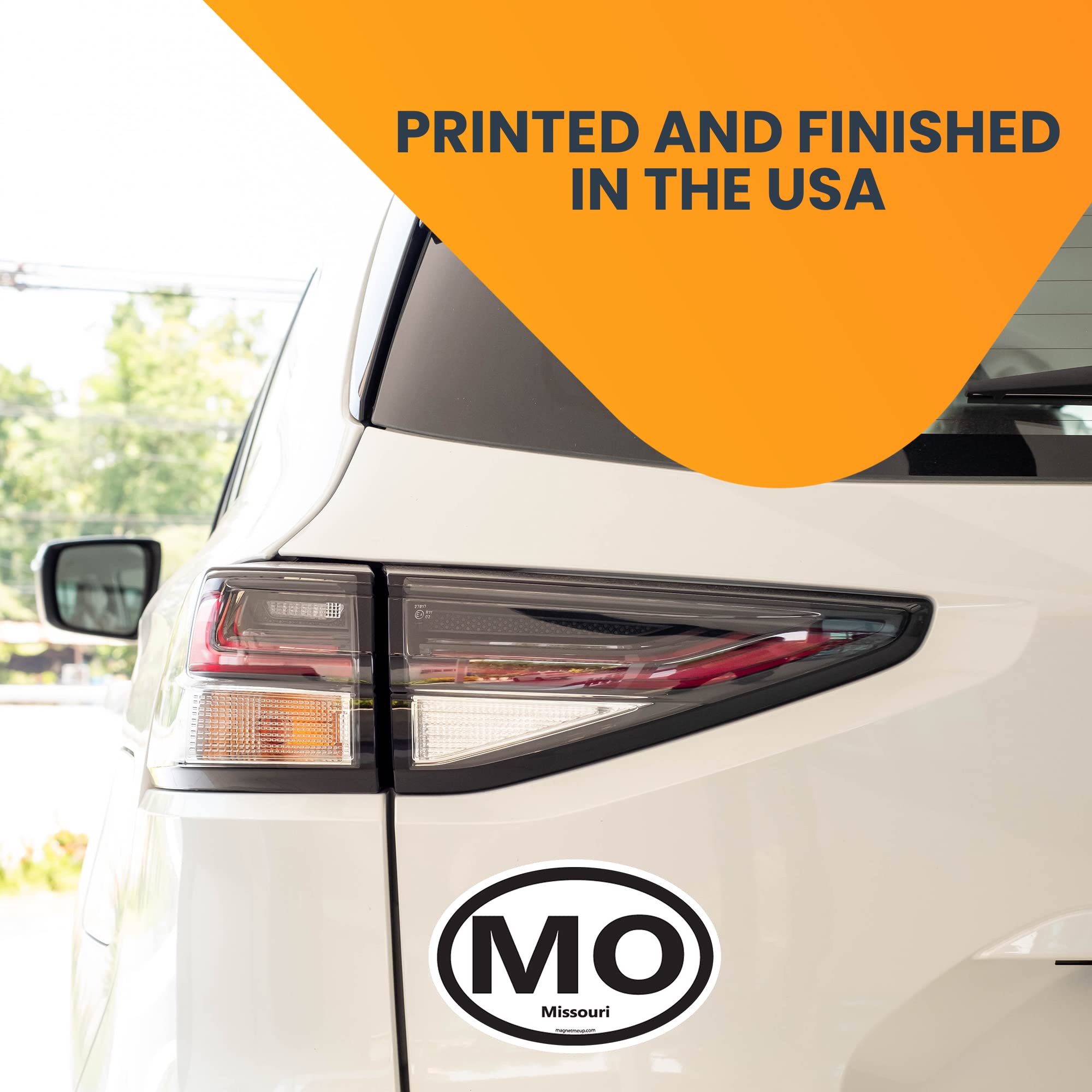 MO Missouri magnes samochodowy 10 x 15 cm owalna szafka na lodówkę stan USA SUV wytrzymała wodoodporna