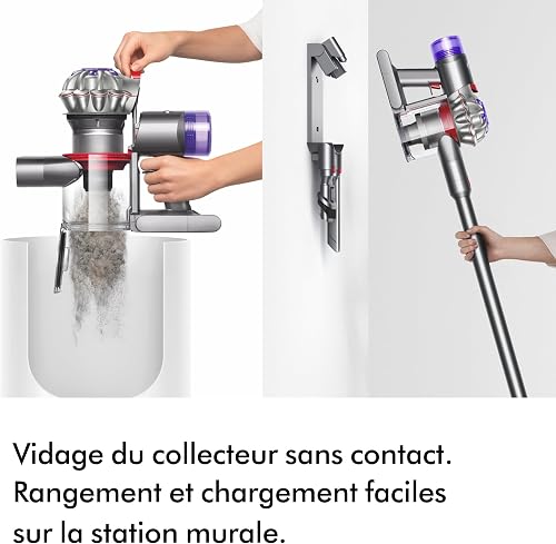 Dyson V8 Advanced Aspirateur sans Fil, 130 AW, Jusqu’à 40 Min d’autonomie, Brosse Motorbar Anti-enchevêtrement, élimine Les Poils d’Animaux, aspirateur à Main et Sol - 7