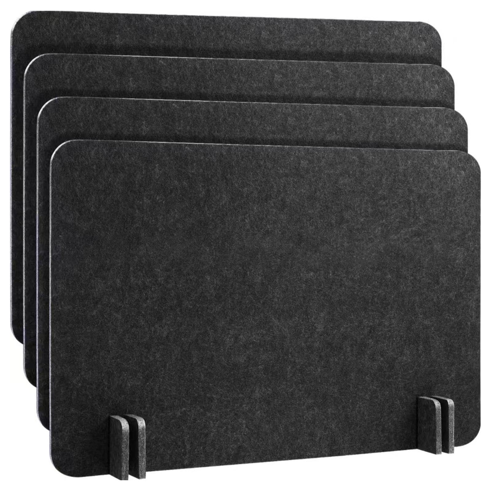 Schreibtisch Trennwand, Sichtschutz, Praktisch, Zuverlässig, Filz, Reduziert Lärm für Büro, Heim, Mitarbeiter, Empfangsbereich, Schwarz und Grau, 60cmx60cm