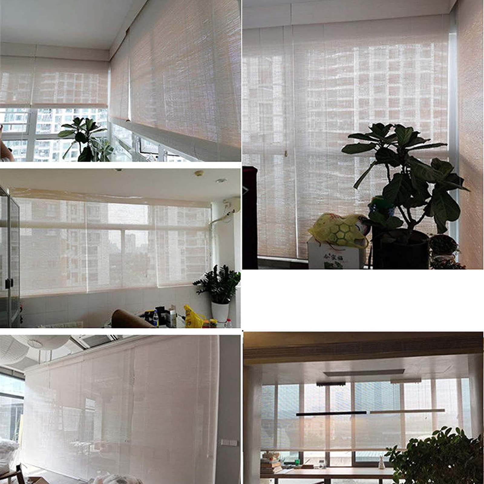 Bamboe Jaloezieën Wit Bamboe Jaloezieën Voor Ramen Natuurlijk Bamboe Rolgordijnen 60 80 100 120 140 160cm Breed Licht Filtering Keuken Jaloezieën Bamboe Gordijn Voor Thuis Kantoor(W50xH130cm