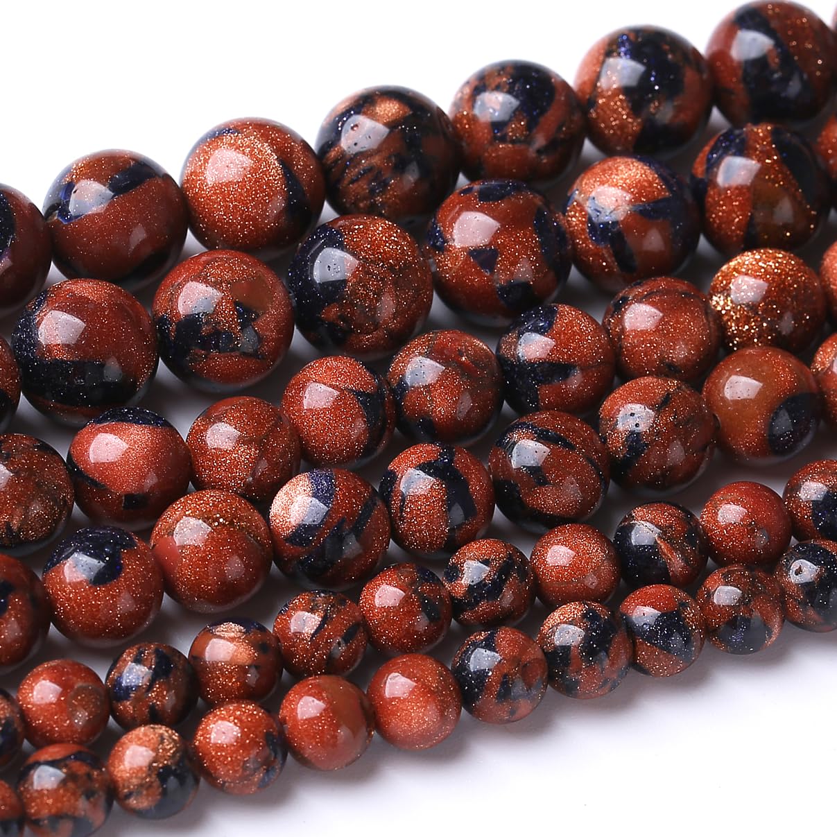 XYNSNDB 48PCS 8MM Perline di arenaria Perline di guarigione energetica per Gioielli Bracciale Collana per creazione di Gioielli 15 Pollici