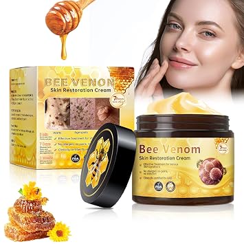Bee Venom Cream, Bee Venom Skin Treatment Cream, Skin Restoration Deeply Cleanses And Moisturizes Diminish Fine Lines Around Eyes, 60g