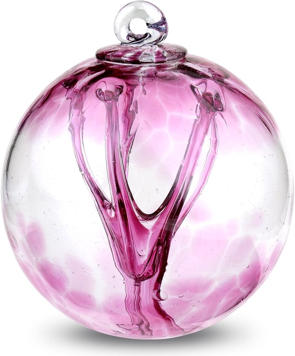 Witch Ball Fuchsia by Iron Art Glass Designs (4 Inch)