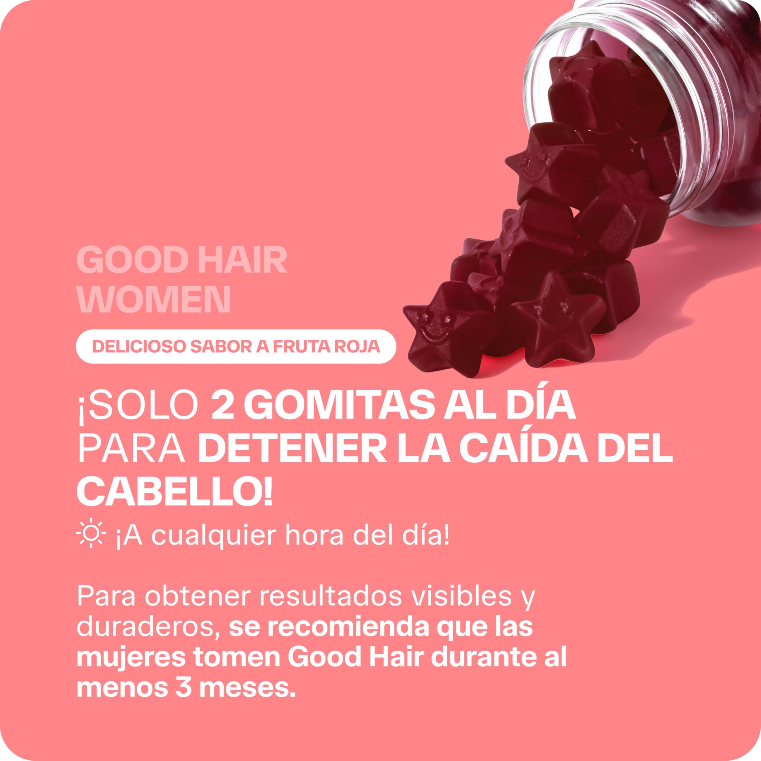 Lashilé Beauty - Complementos Alimenticios - Anticaída del Cabello, Crecimiento y Fuerza - Good Hair Women Vitamines - Fabricado en Francia - Biotina, Zinc, Hierro, MSM, Vitamina B6-180 Gummies