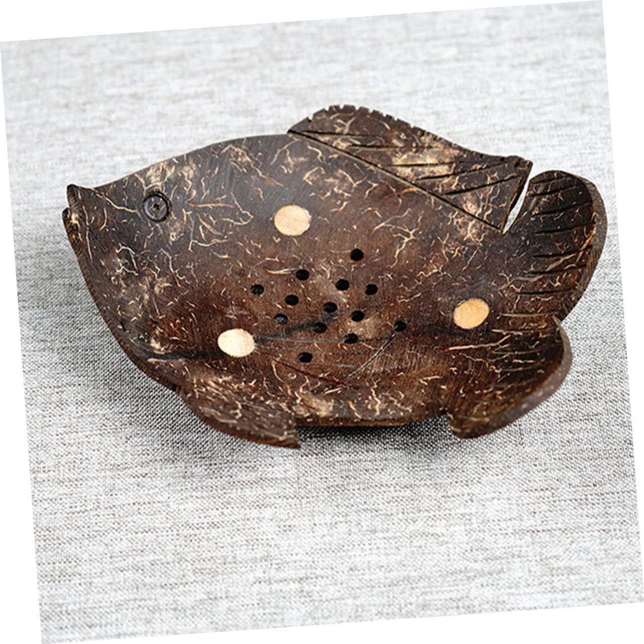 Ciieeo 3 Set Elegante Porta Sapone in Guscio Di Cocco Ciotola Per Animali Domestici Autosvuotante Robusta 2 Pezzi * 3