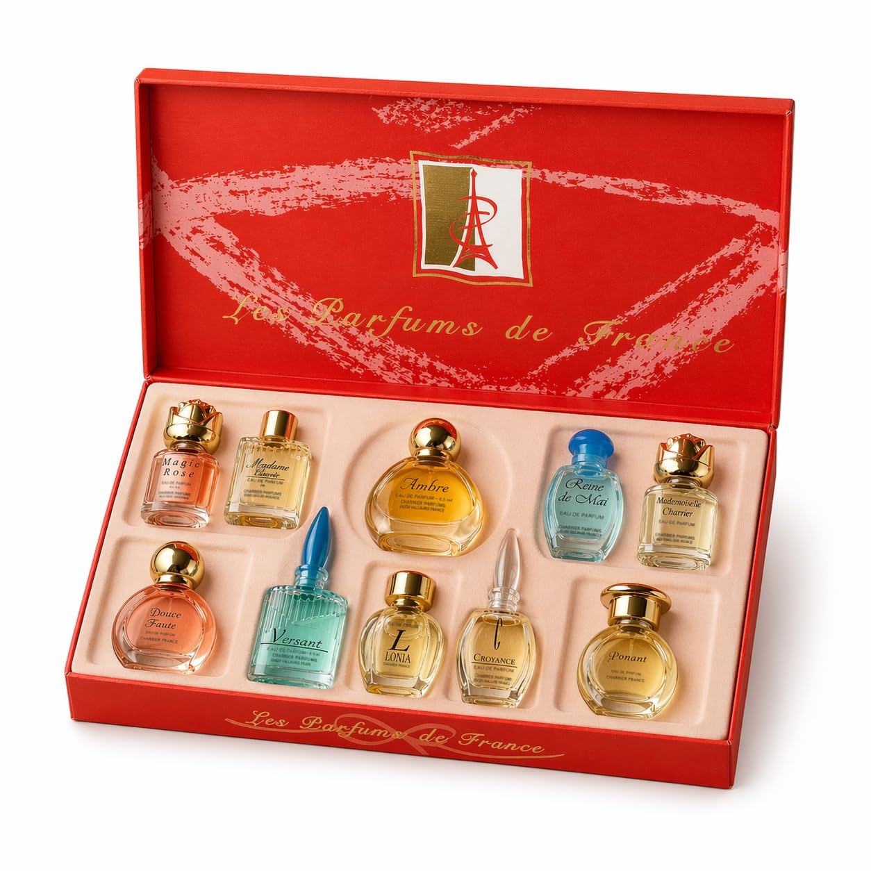 Charrier Parfums - Cofanetto di lusso Top Ten con 10 Eau de Parfum in miniatura 52,7 ml
