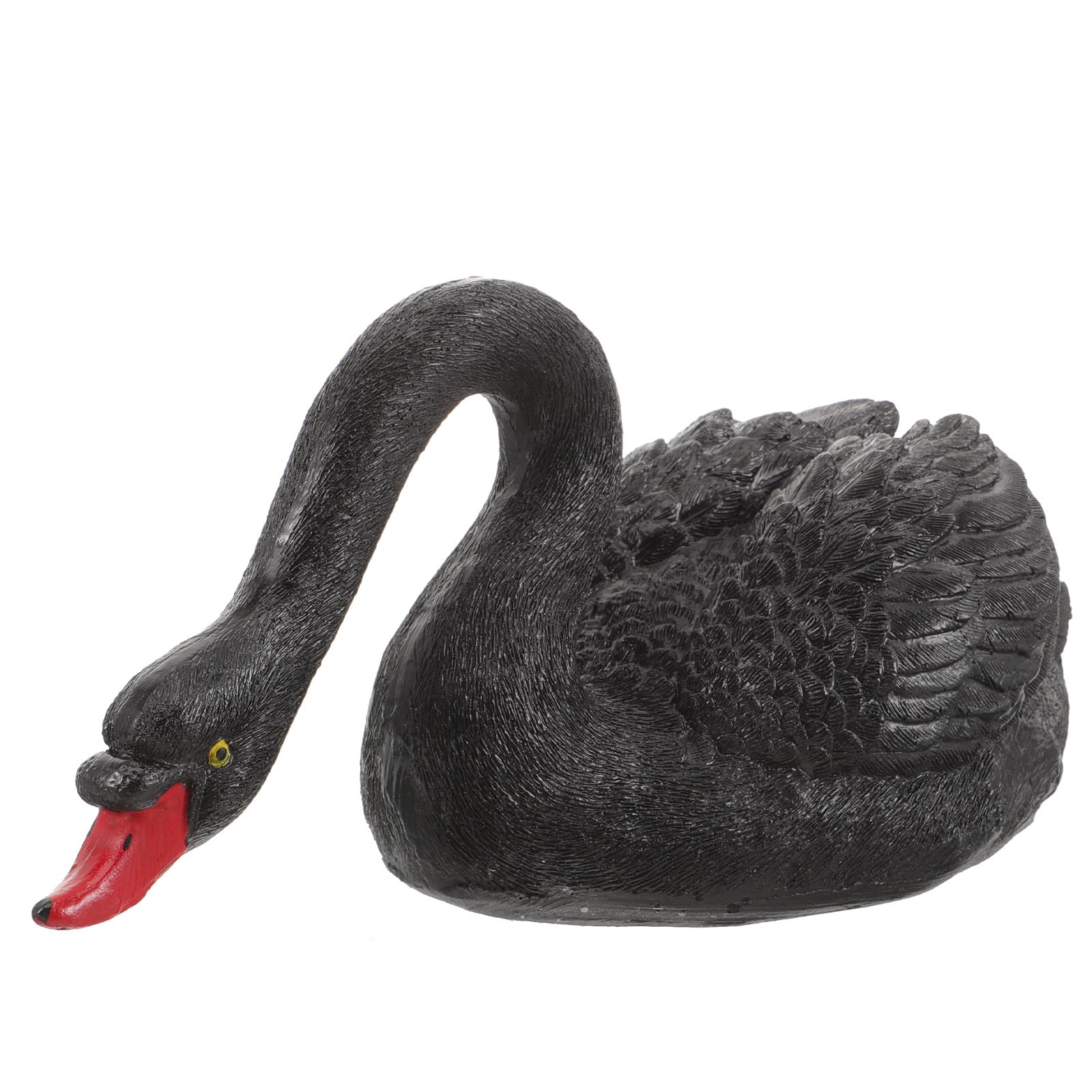 Statue de cygne flottant TIDTALEO en plastique noir pour décoration de table