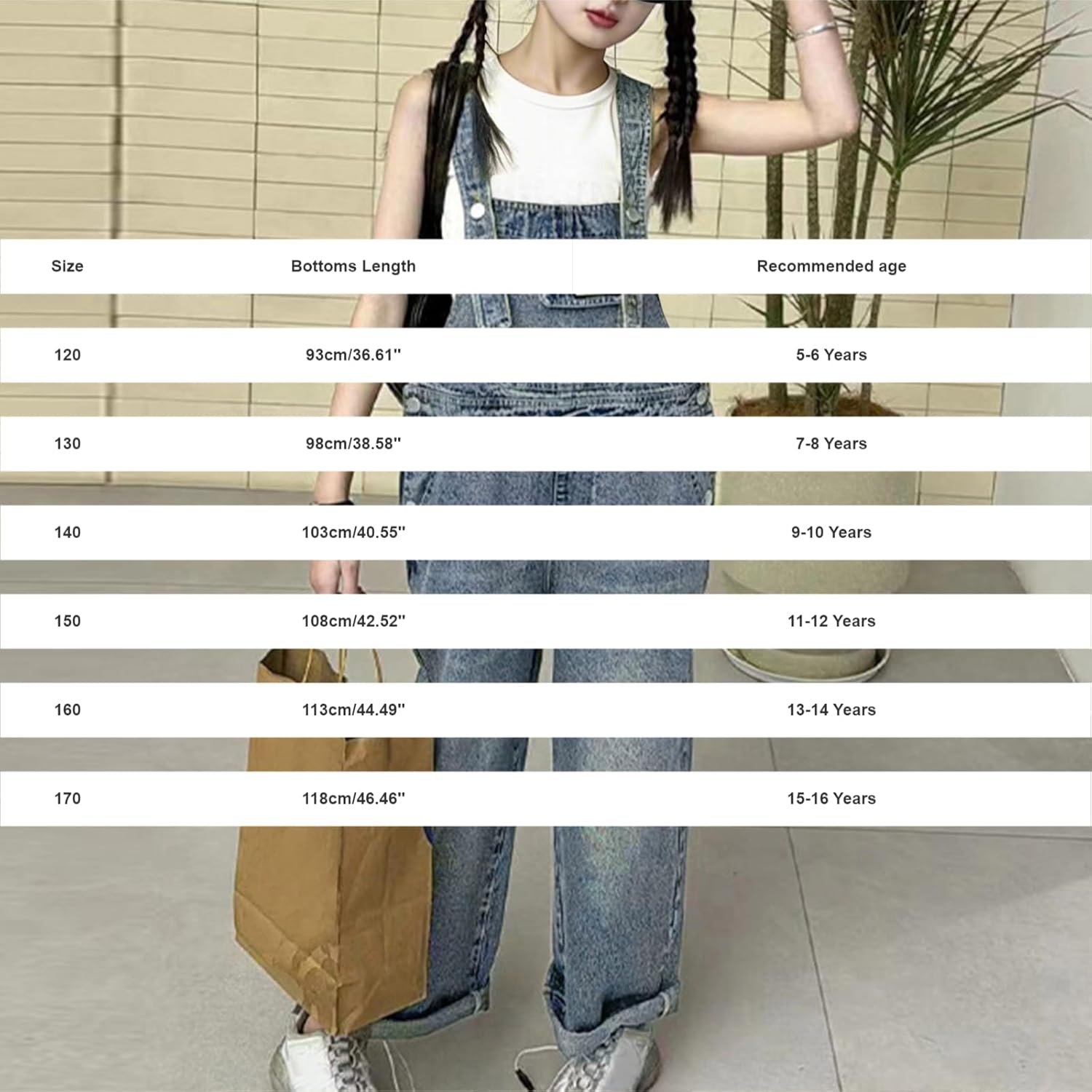 Kids Jeans Overalls Button Sleeveless Strap Bib Denim Jumpsuits with Pockets Boys Girls (Light Blue #1, 11-12 Years)