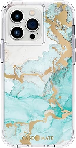 Case-Mate - Funda de la colección Tough Prints para iPhone 13 Pro, con elementos decorativos de lámina dorada y protección contra caídas de 10 pies