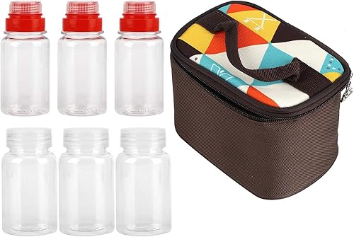 Miniatura 7 de Recipientes portátiles para especias de viaje, kit de bolsa de condimentos para campamento, múltiples tarros de especias con tapas, dispensador de