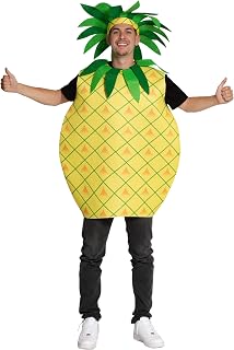 Partychimp Ananas Kostüm Erwachsene, Lustiges Ananas Kostüm Unisex, Obst Kostüm Herren & Damen, Food Kostüm Party Outfit für Karneval, JGA, Mottoparty & Festival, Einheitsgröße