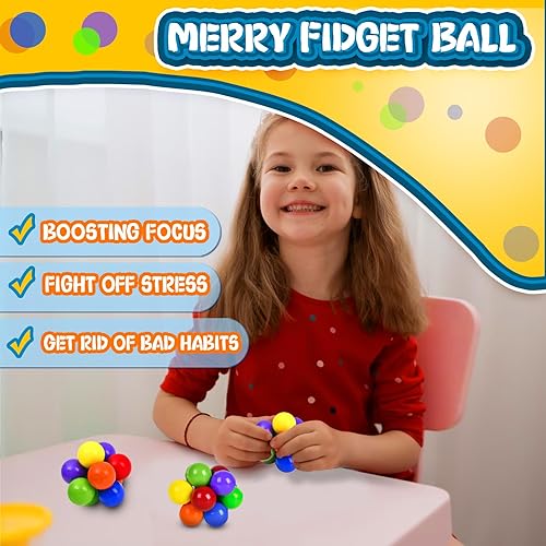 Miniatura 5 de Juguete de bola antiestrés para adultos, juguete de escritorio de bola de morera arcoíris, juguete de escritorio para autismo, TDAH, alivio del