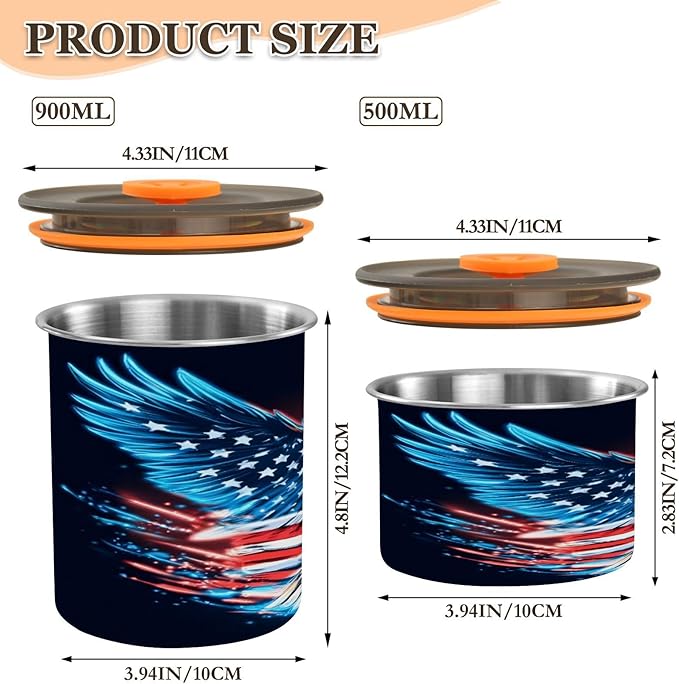 Almacenador de Alimentos ALAZA 17 oz con Tapa, Acero Inoxidable miniatura 3