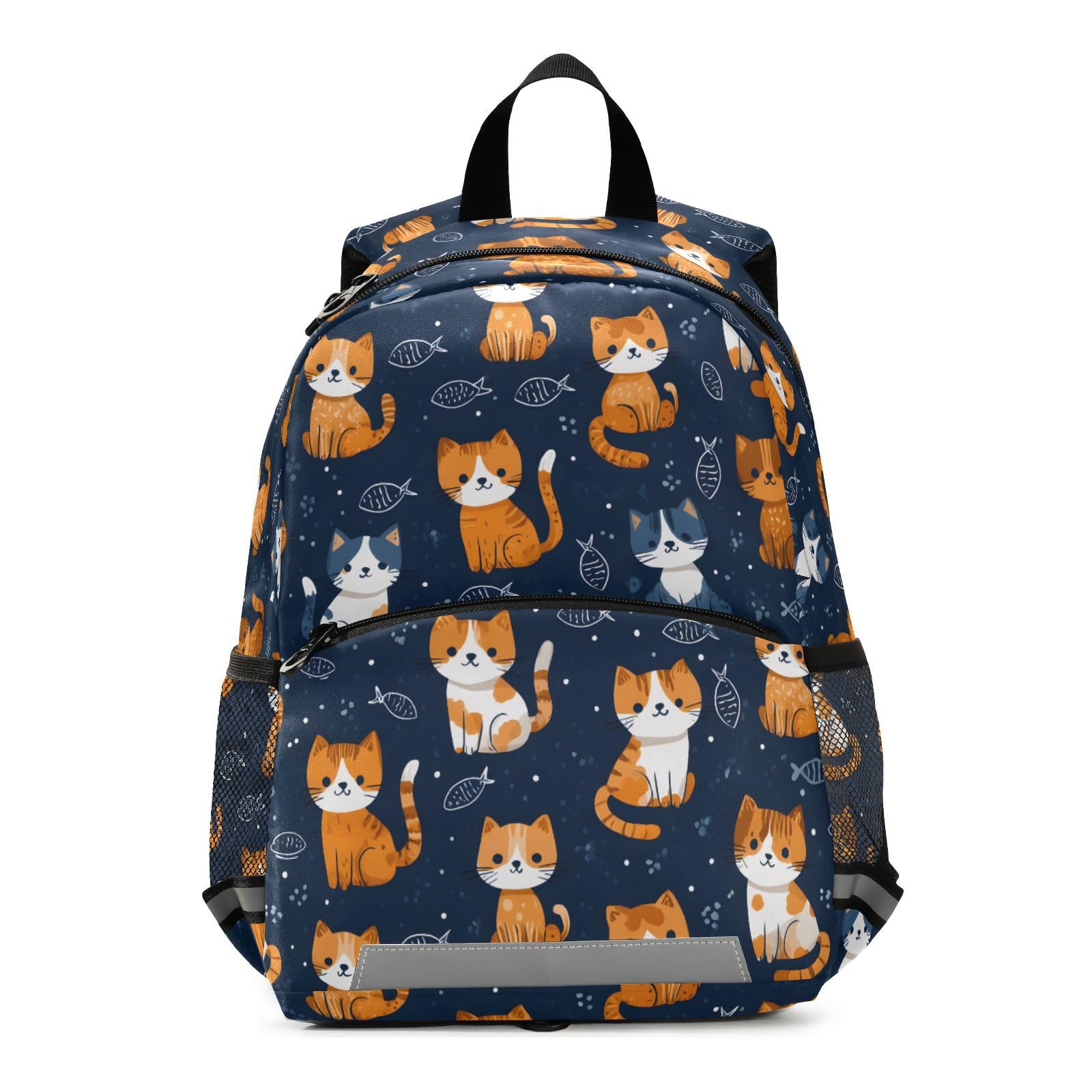 Sac à dos pour tout-petit chat orange qui sécurise les trajets d'école - 8