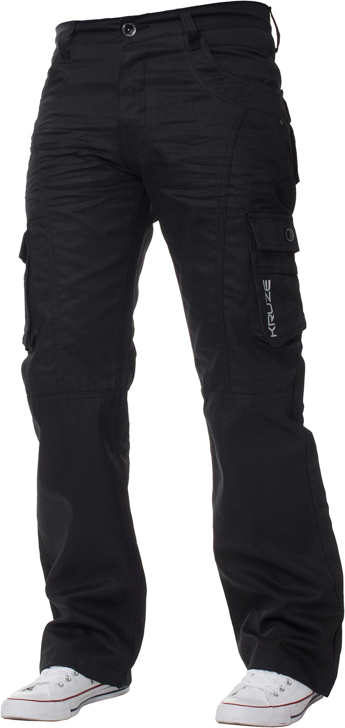 BRAND KRUZEKruze Mens Cargo Combat Work Trousers Pants Denim Jeans Big & Tall Waist Sizes