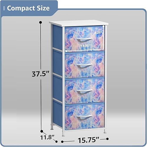Miniatura 3 de Sorbus Torre de almacenamiento de aparador, cajones organizadores para armario, dormitorio de niños y niñas, muebles de noche, cofre para el hogar,