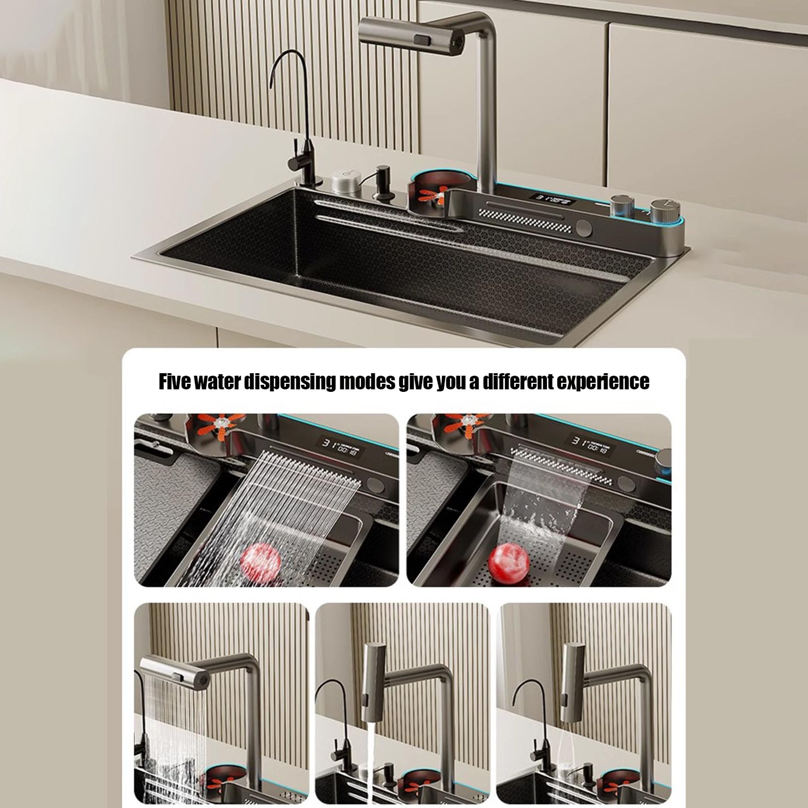 Lavello In Acciaio Inox Per Camper - 175x165x70 Mm, Sottopiano, Per Cucine Piccole, Barche, Roulotte