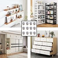 Vista 3 de Medsuo 12 piezas de 0.575 in x 0.453 in para muebles de 0.575 in x 0.453 in, tuercas de bloqueo de leva para gabinete, cajón, aparador, armario