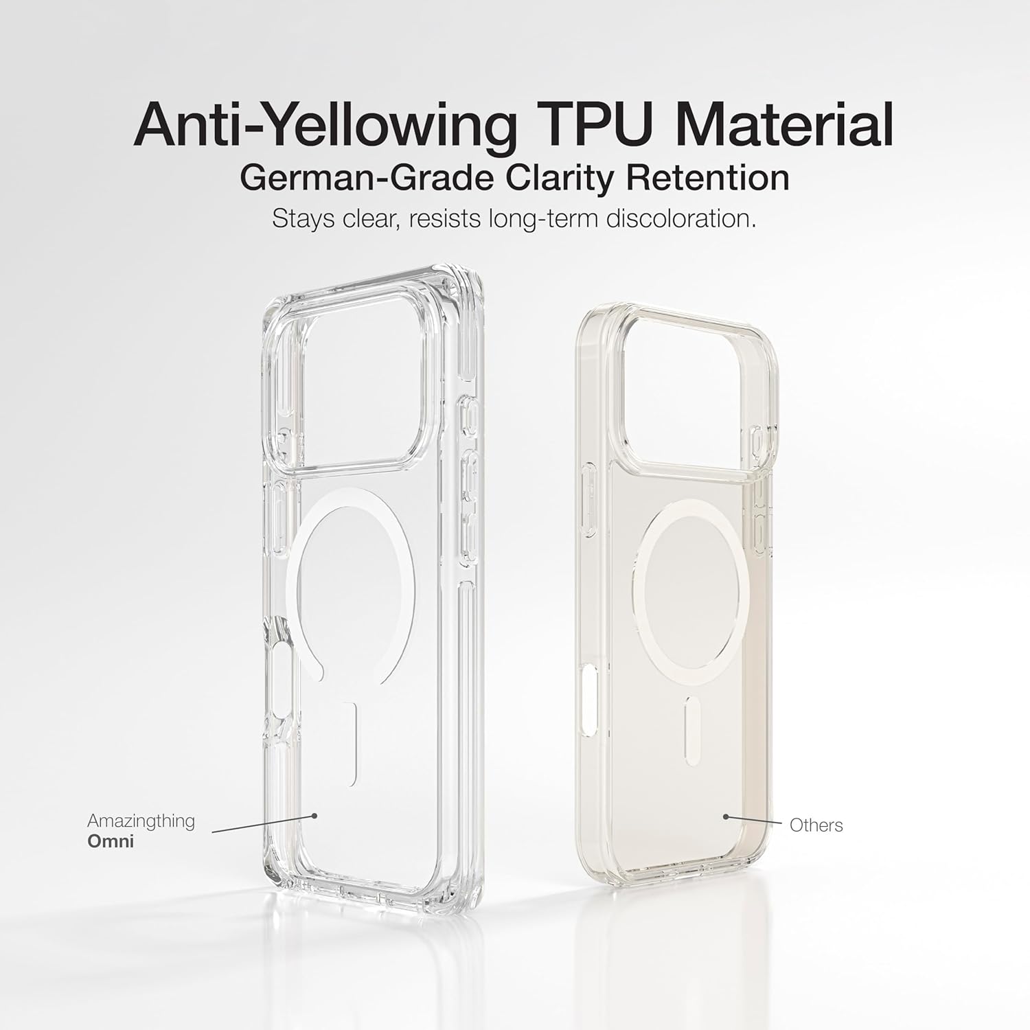 AMAZINGthing for iPhone 17 Pro Max [Omni Case], Designed for MagSafe Accessories, 10FT Drop Proof, Magnetic Phone Cover with Bumper Protection, Anti Yellowing, Transparent, Clear Rainbow