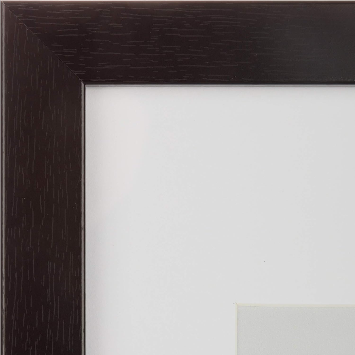 Black 9-Piece Wall Gallery Frame Set with White Mats