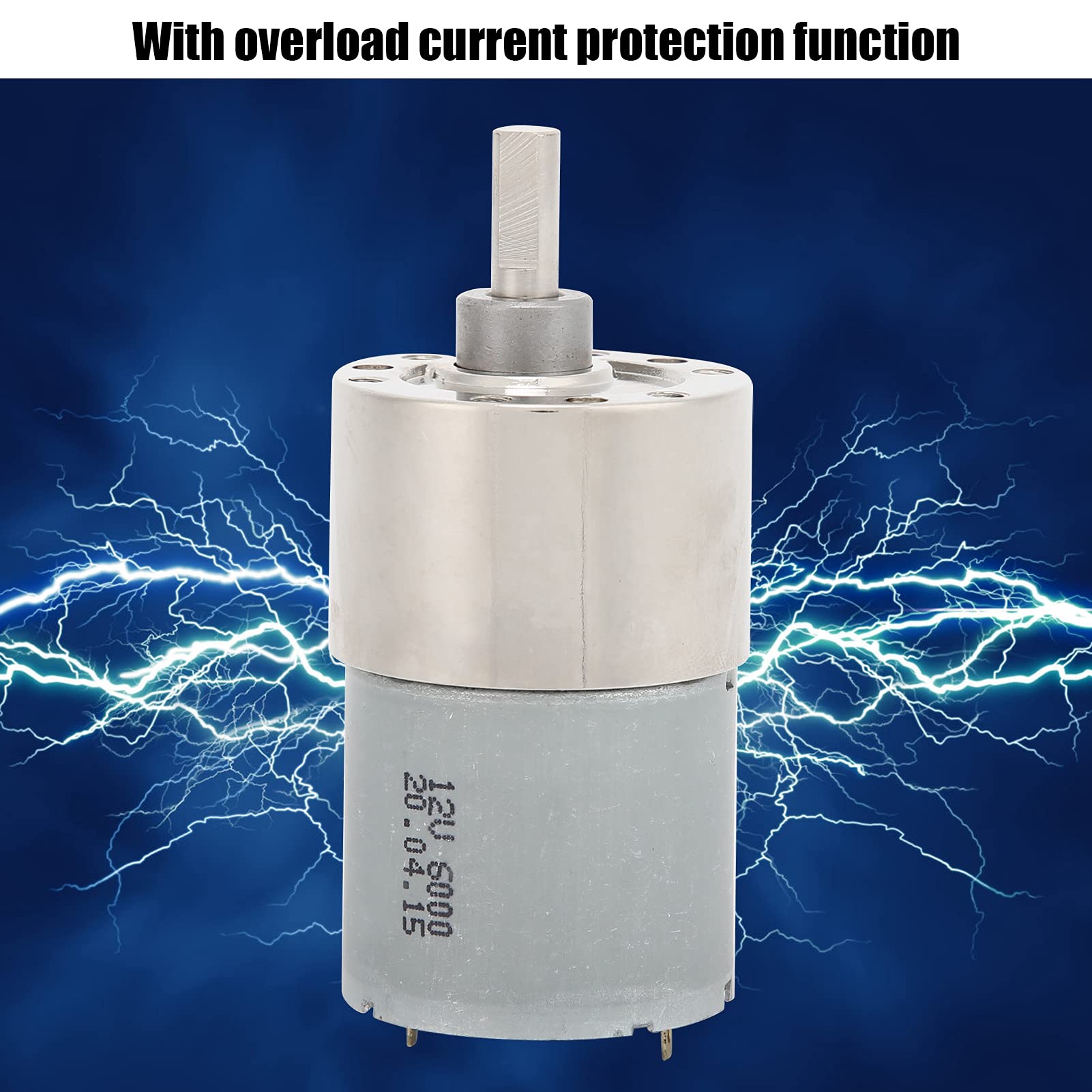 Motor de Reducción DC XD - 37GB530 con Soporte, Motor Micro de Baja Velocidad, Motor de Engranaje Ajustable CW/CCW para Máquinas CNC, Motor de Imán Permanente 12V con Gobernador (300rpm/minuto)