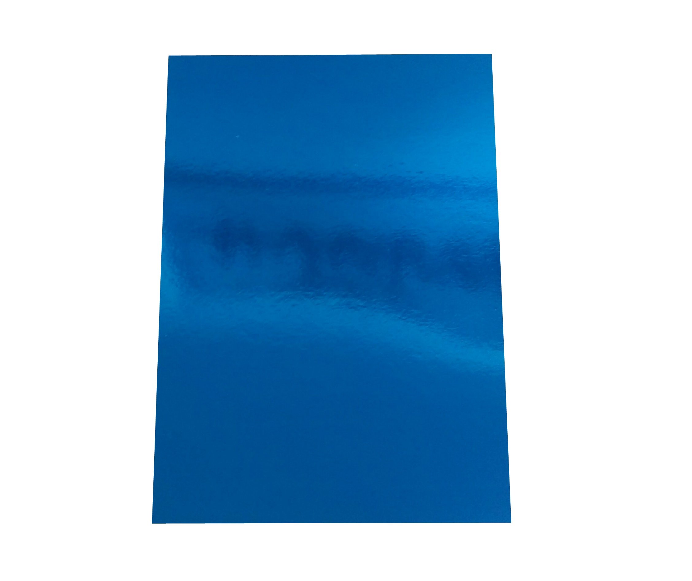 Pack of 25 A4 220gsm Single Sided Shiny Foil Blue Card