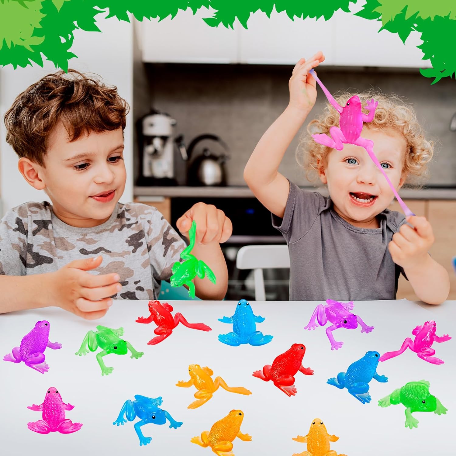 Frog Toys for Kids, 30Pcs Colorful Mini Rubber Frog for Play Animal Party Favors - view 2