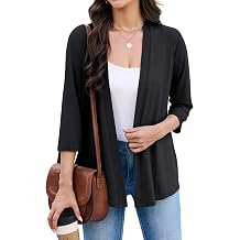Yekaty 3/4 Sleeve Cardigan for Women Lightweight Thin Summer Sweaters
