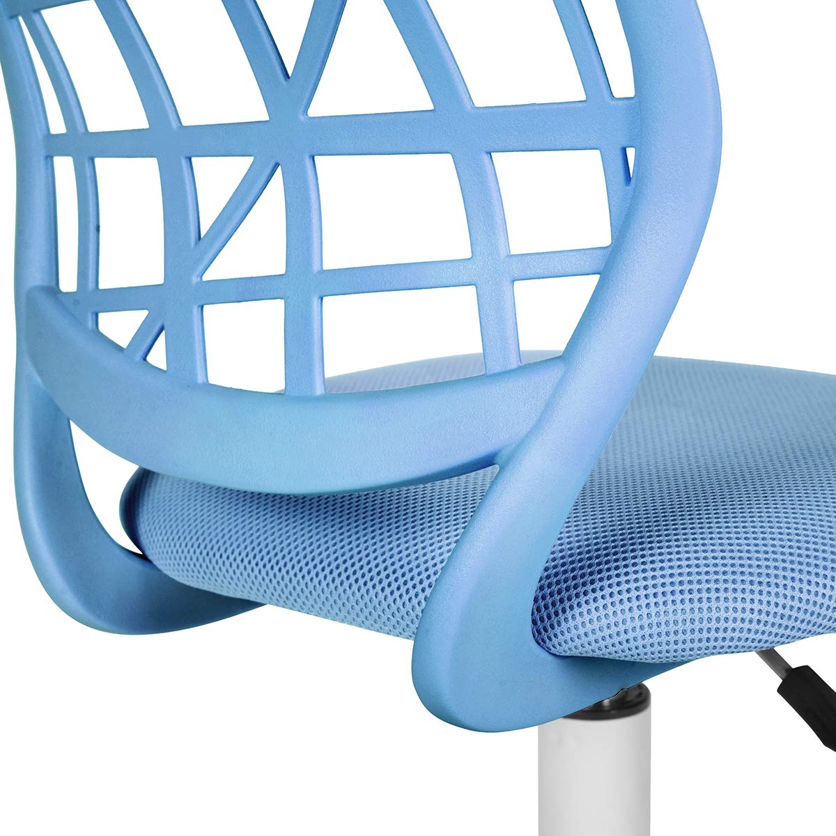FurnitureR Chaise de Bureau Moderne, Siège d'ordinateur Design Réglable, Chaise de Travail Pivotante sans Accoudoir, Salle D'étude pour Enfants, Bureau à Domicile, Bleu
