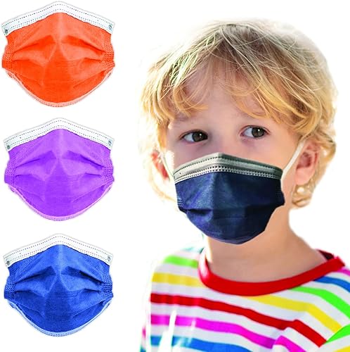 Miniatura 8 de Máscara facial desechable de 4 capas transpirable para niños, fabricada en Estados Unidos, protección más alta con cómoda cinta elástica para las