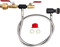 Vista 1 de Paintball - Estación de recarga de tanques de CO2, adaptador de llenado de cartuchos de CO2, manguera de conector de acero inoxidable para tanques