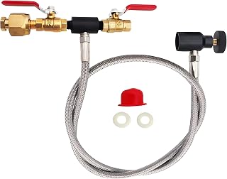 Paintball CO2 Tank Refill Station CO2 Cartridges Fill Adapter Strage Stainless Steel Connector Hose for 12oz, 16oz, 20oz, CO2 Tanks