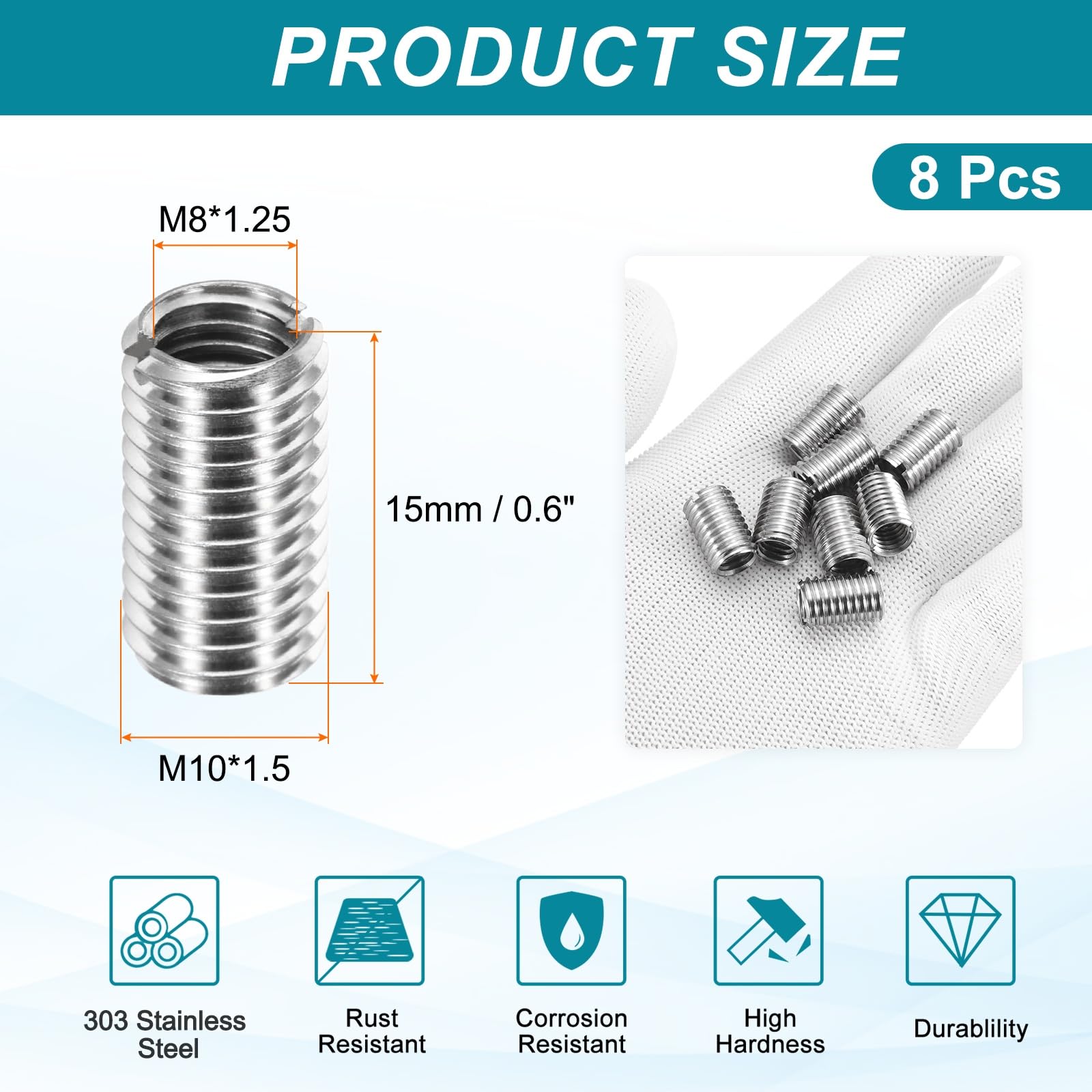 PATIKIL Thread Adapters Sleeve Reducing Nut - Image 2